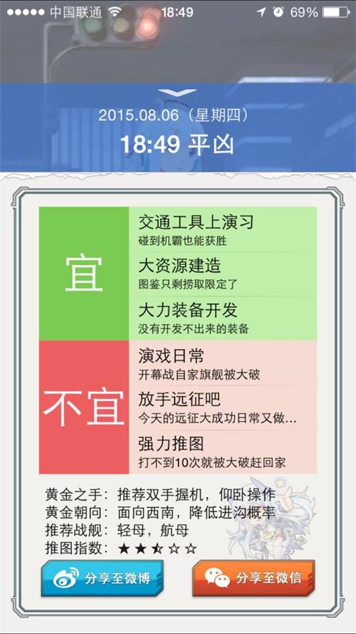 手游玄学领航旗舰，《战舰少女老黄历》今日重