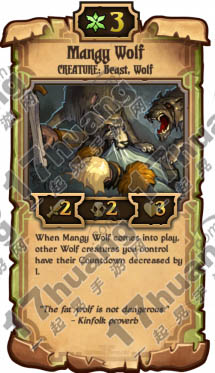 　卷轴scrolls卡牌Mangy Wolf中文资料
