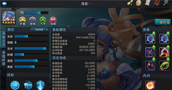 乱斗西游海若篝火阵容及装备推荐