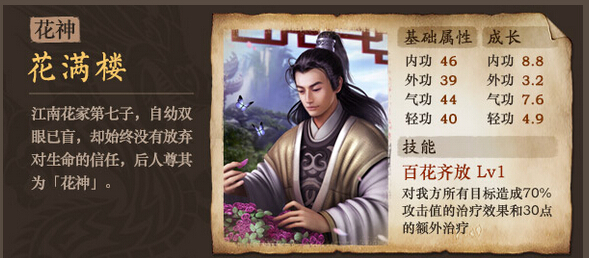 古龙群侠传花满楼属性分析