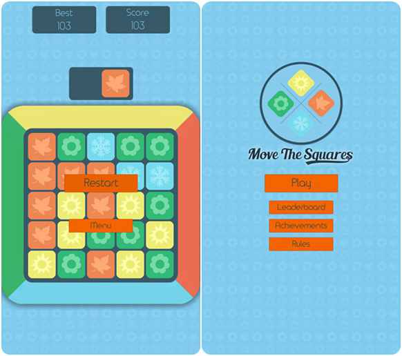 move the squares