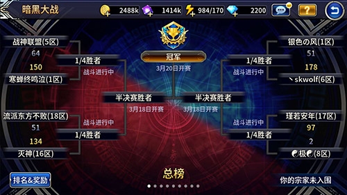 《苍翼之刃》第一黑暗大战总决赛本周末即将打