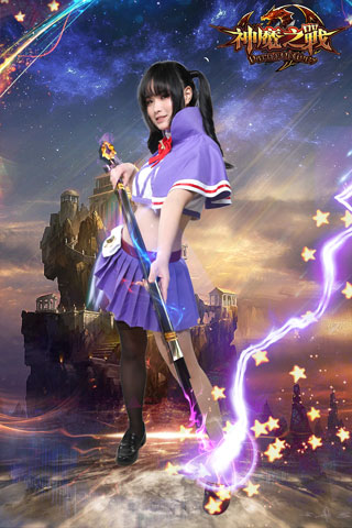 Coser变装完成 《神魔之战》 美女主播激情助阵