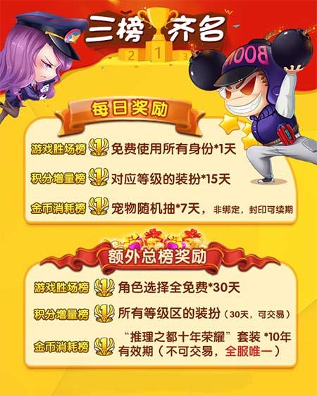 《推理学院》游戏十周年狂欢活动，大招给力超